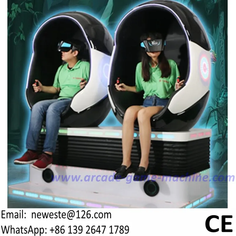 

Manufacturer NYST Amusement Equipment 2 Players Interactive Virtual Reality 9D VR Chair Movies Simulator Egg Cinema Game Machine