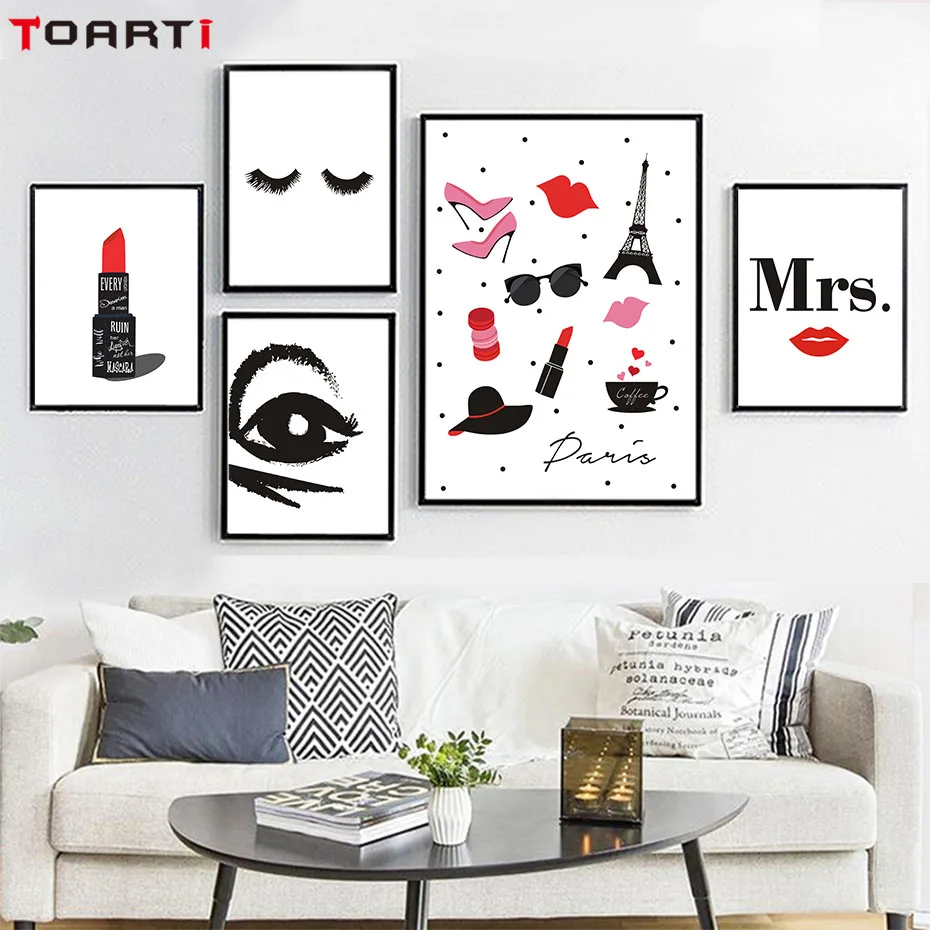 Fashion Lady Ornament Canvas Abstract Modern Painting Home Decoration Living Room Nordic Style Wall Poster&Prints Christmas Gift (3)