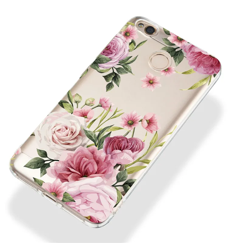 3D Relief Flower Pattern Clear TPU Case (19)