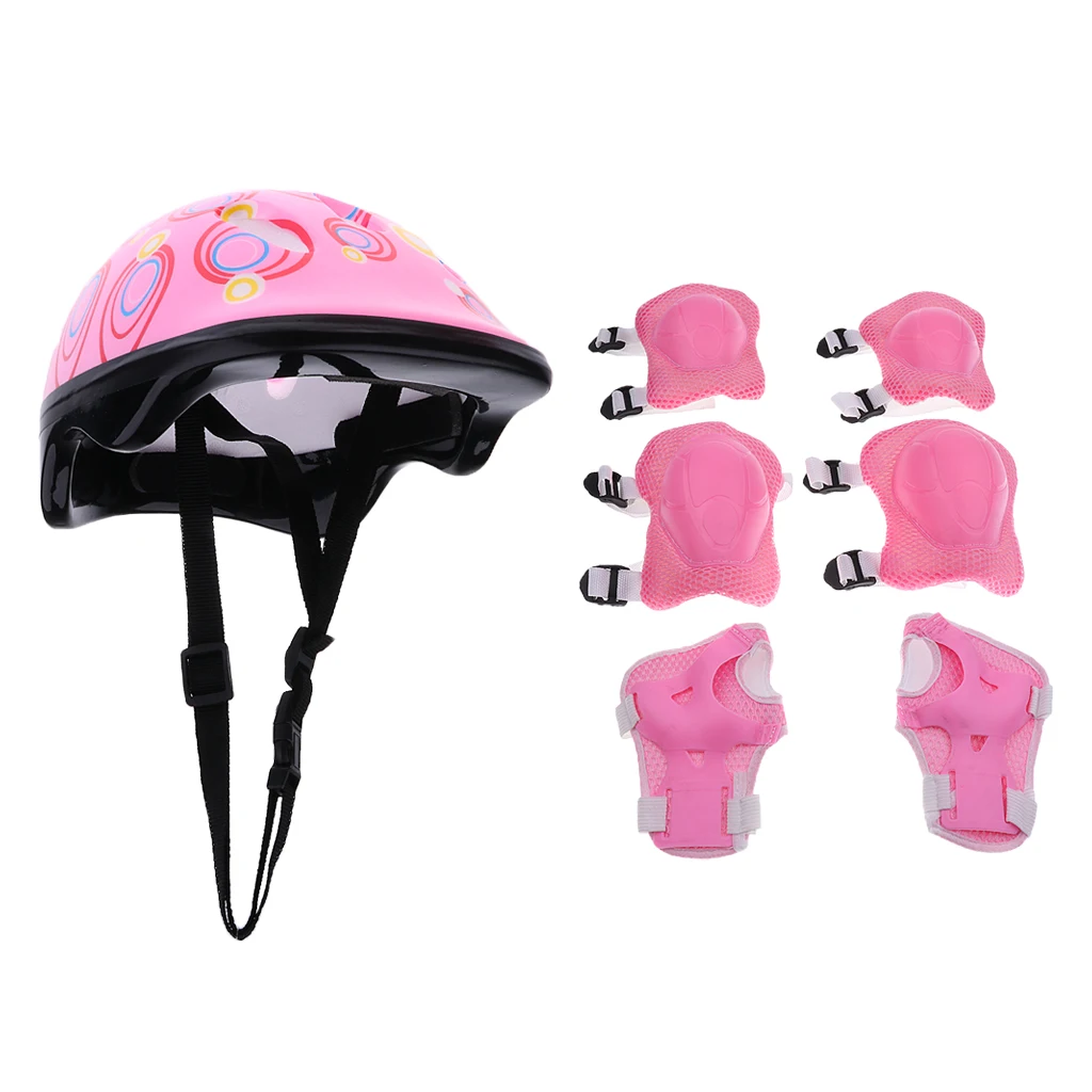 Kids Helmet Knee Elbow Wrist Protective Pad Set for Inline Skating Bike Helmet+Knee/Elbow/Wrist Pads Set