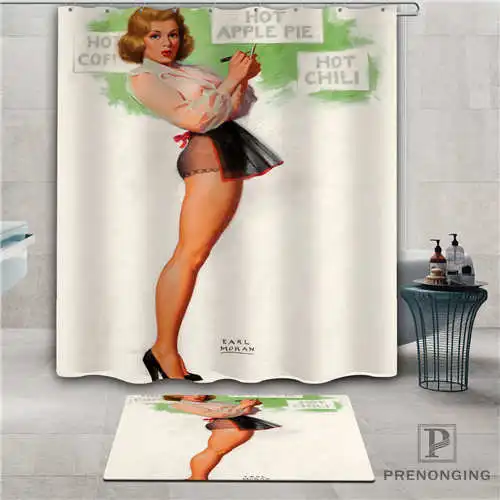 Индивидуальный pin-up-girl (4) водонепроницаемый занавеска для душа коврик дома ванной