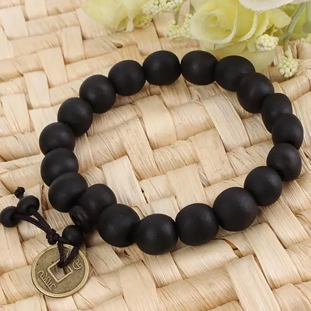 Buddhist Tibetan Decor Prayer Beads Bracelet Bangle Wrist Ornament Buddhist Tibetan Decor Prayer Beads Bracelet Bangle Wrist Ornament Wood Buddha Men Jewelry Religion Charm