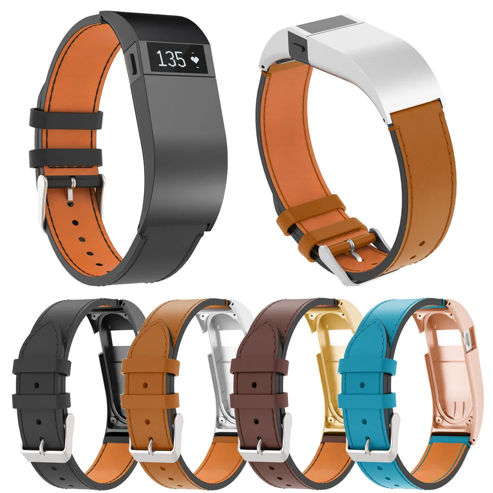 

HIPERDEAL Hot 1PC Luxury Leather Replacement Wrist Band Strap With Case For Fitbit Charge HR Dropshipping Apr18