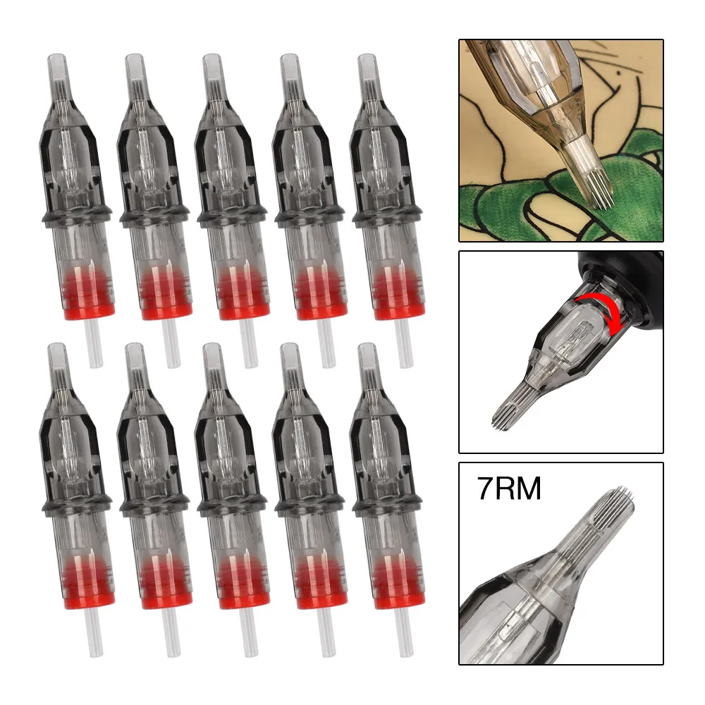 Горячая 10 шт Одноразовые стерилизованные иглы для вышивания татуировок полуперманентный макияж татуировки пистолет машины поставки 5RM/7RM/11RM