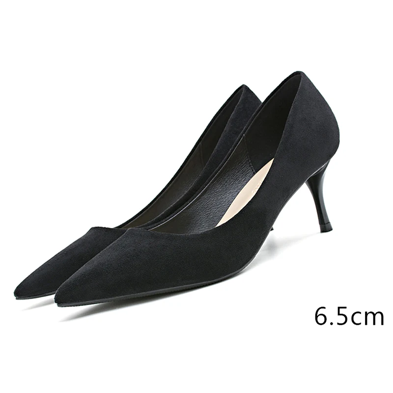 

Women Pumps Flock Suede Leather High Heels Women Pumps Stiletto Women's Work Shoes Pointed Toe Wedding Shoes Ladies