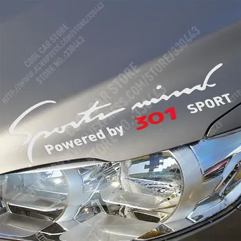 

2 Pieces Sports Mind Car Covers Reflective Car Stickers Decal Car Styling For peugeot 301 Reflective Material car accessories