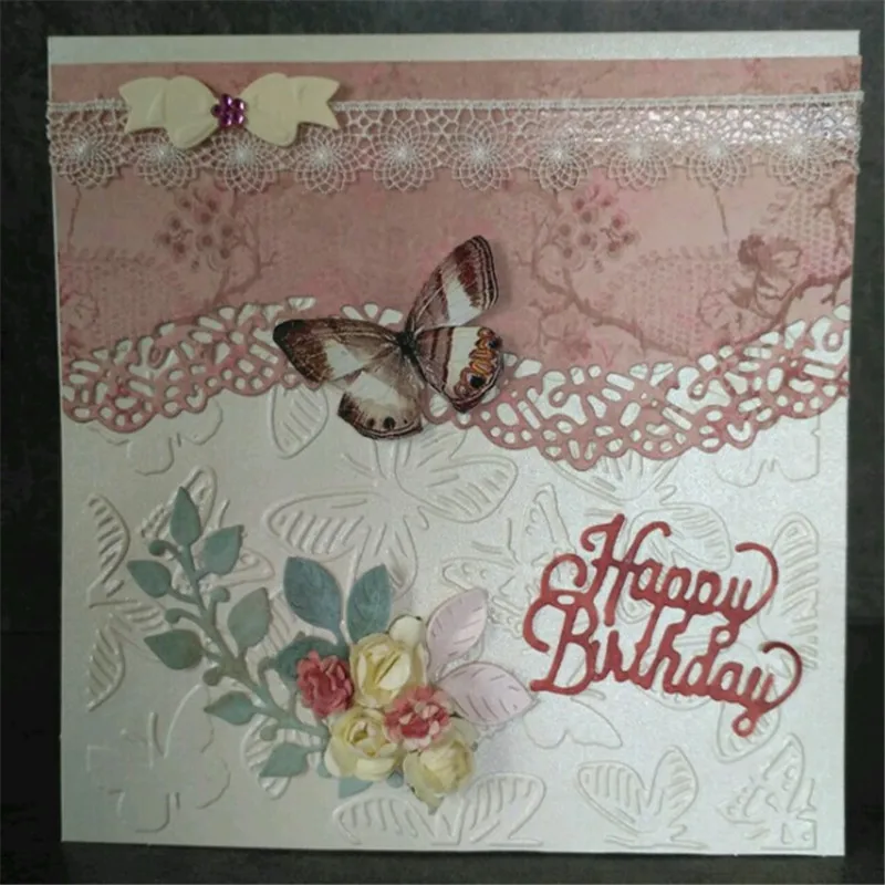 

Metal cutting Dies round die cut Floral Borderlines background Craft dies for card making scrapbooking