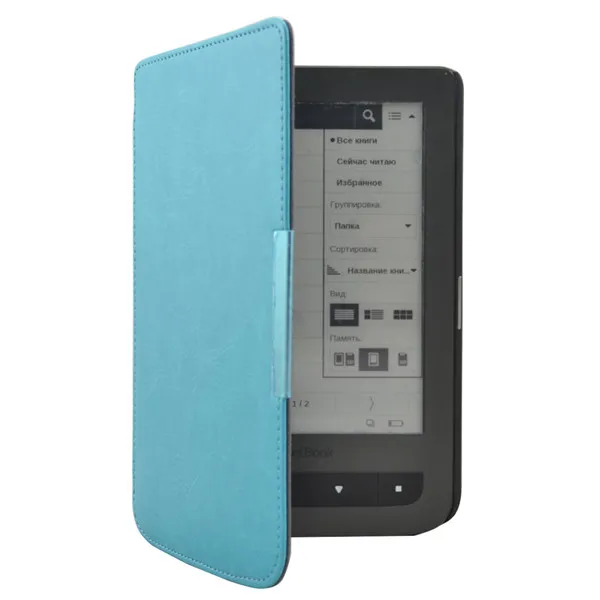 Чехол из искусственной кожи для pocketbook 641 aqua 2 для pocketbook aqua ereader+ Бесплатный подарок - Цвет: PB624 FM BU