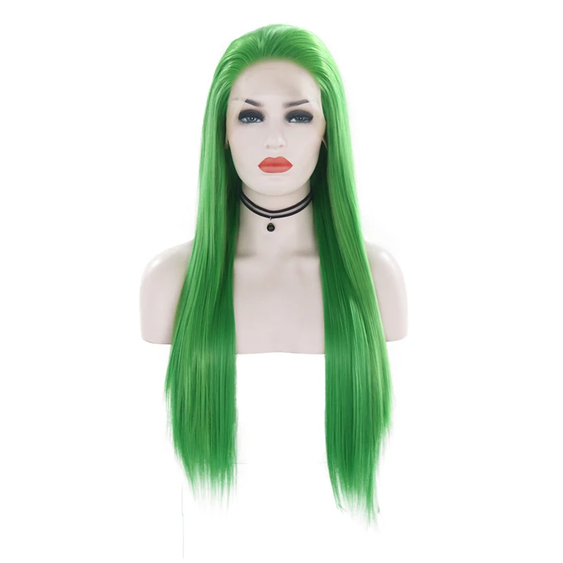 

Charisma Green Wig Long Straight Hair Free Part Synthetic Lace Front Wig Glueless Heat Resistant Fiber Hair For Women Wigs
