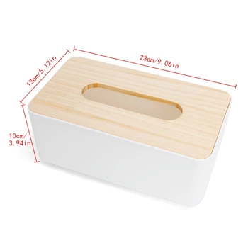

New 2018 Tissue Box Dispenser Wooden Cover Paper Storage Holder Napkin Case Organizer