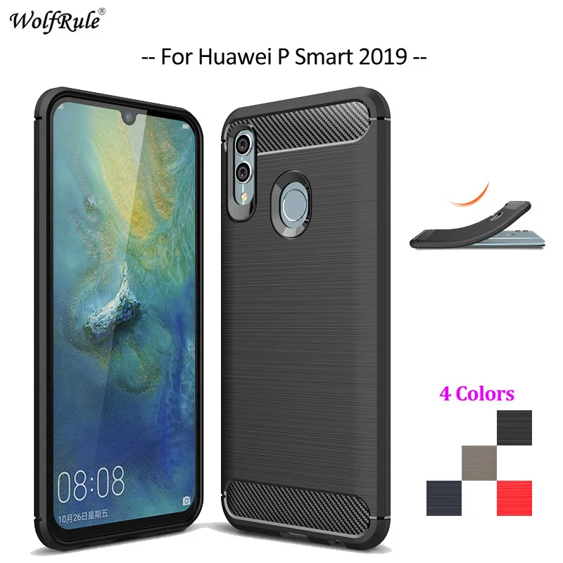 

For Cover Huawei P Smart 2019 Case Soft TPU Rugged Bumper Protective Back Phone Case For Huawei P Smart 2019 Cover Funda 6.21''