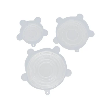 

3 Pcs Food Grade Silicone Lids Universal Silicone Stretch Seal Lids Fresh Food Bowl Covers (Size S)