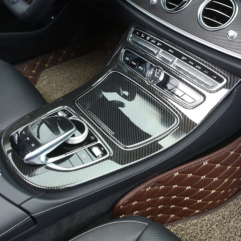 Для Mercedes Benz W213 E Class 2016 2017 2018 ABS пластик углеродное волокно цветная консоль