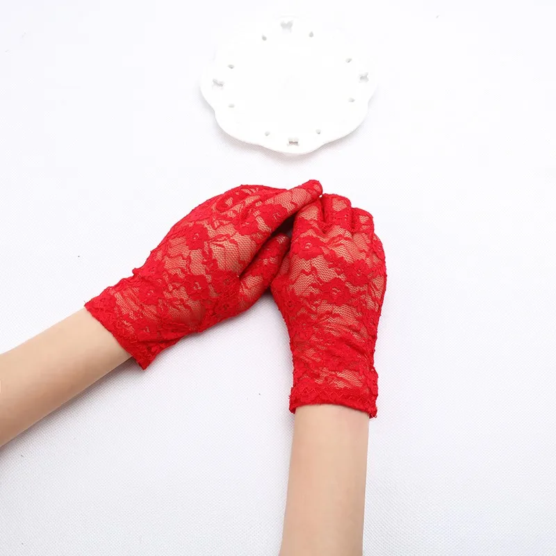 Летние сексуальные элегантные кружевные вечерние перчатки, Вечерние перчатки, аксессуары для женщин и девушек, сетчатые солнцезащитные перчатки Luvas