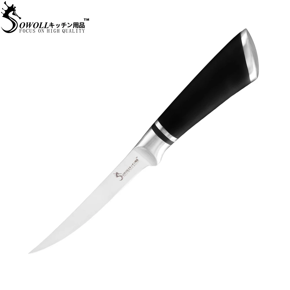SOWOLL лучших Кухня Ножи 3Cr13 Нержавеющая сталь ножей шеф-повара набор разделочные Santoku Nakiri нарезки нож для очистки овощей Ножи кухонная принадлежность - Цвет: 6 inch boning