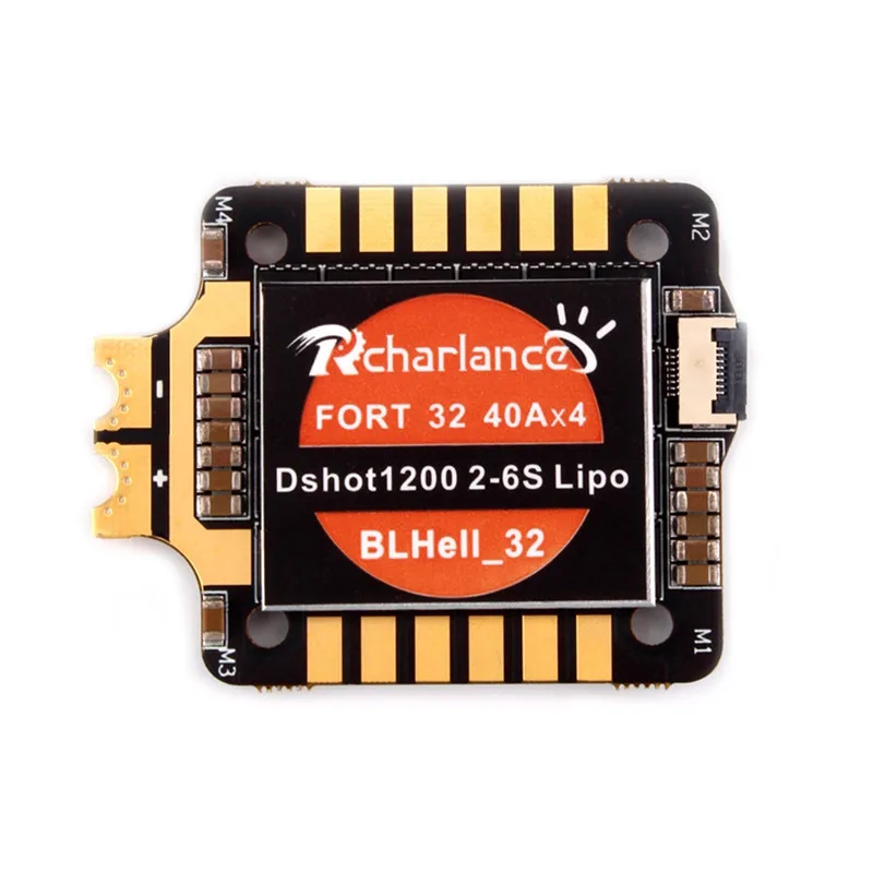 

New 30.5x30.5mm Racharlance Fort32 40A BLheli_32 2-6S DShot1200 4In1 ESC w/ Current Sensor for RC Drone Parts