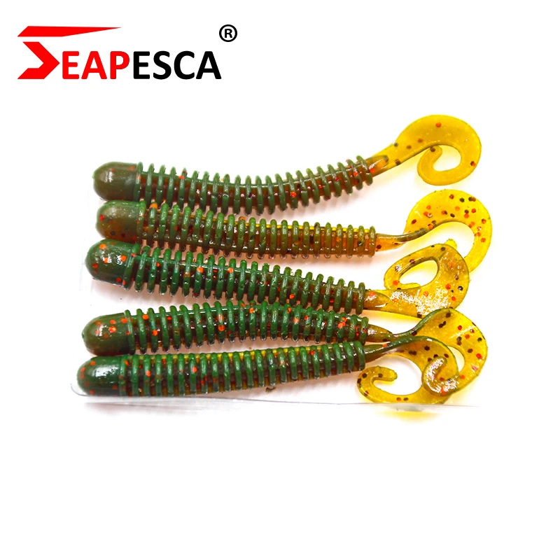 SEAPESCA 5 шт./лот блестящая Мягкая приманка 60 мм 1 3 г искусственная личинка червяка