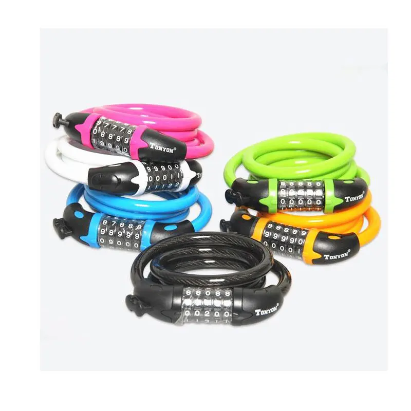 5 Digital Combination bicycle lock Cycling Security Code Cable Anti