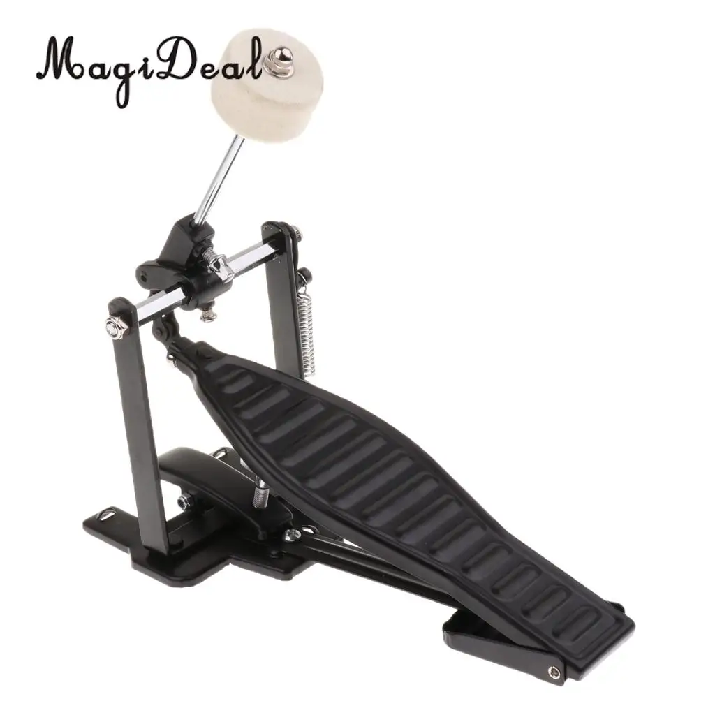 Aluminium Alloy Single Spring Bass Drum Pedal Adjustable Stroke with Drum Wool Beater For Percussion Replacement Accessories