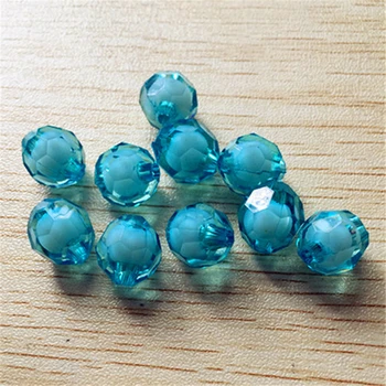 

(choose size) 20mm/16mm/14mm/12mm/10mm aqua blue color clear acrylic Faceted beads in bead for Chunky Necklace!!