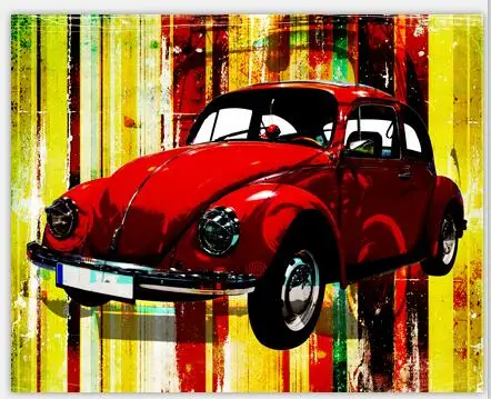 

Free Shipping Color Car Canvas Art Print Painting Poster, Wall Picture for Home Decoration, Canvas Painting No Frame