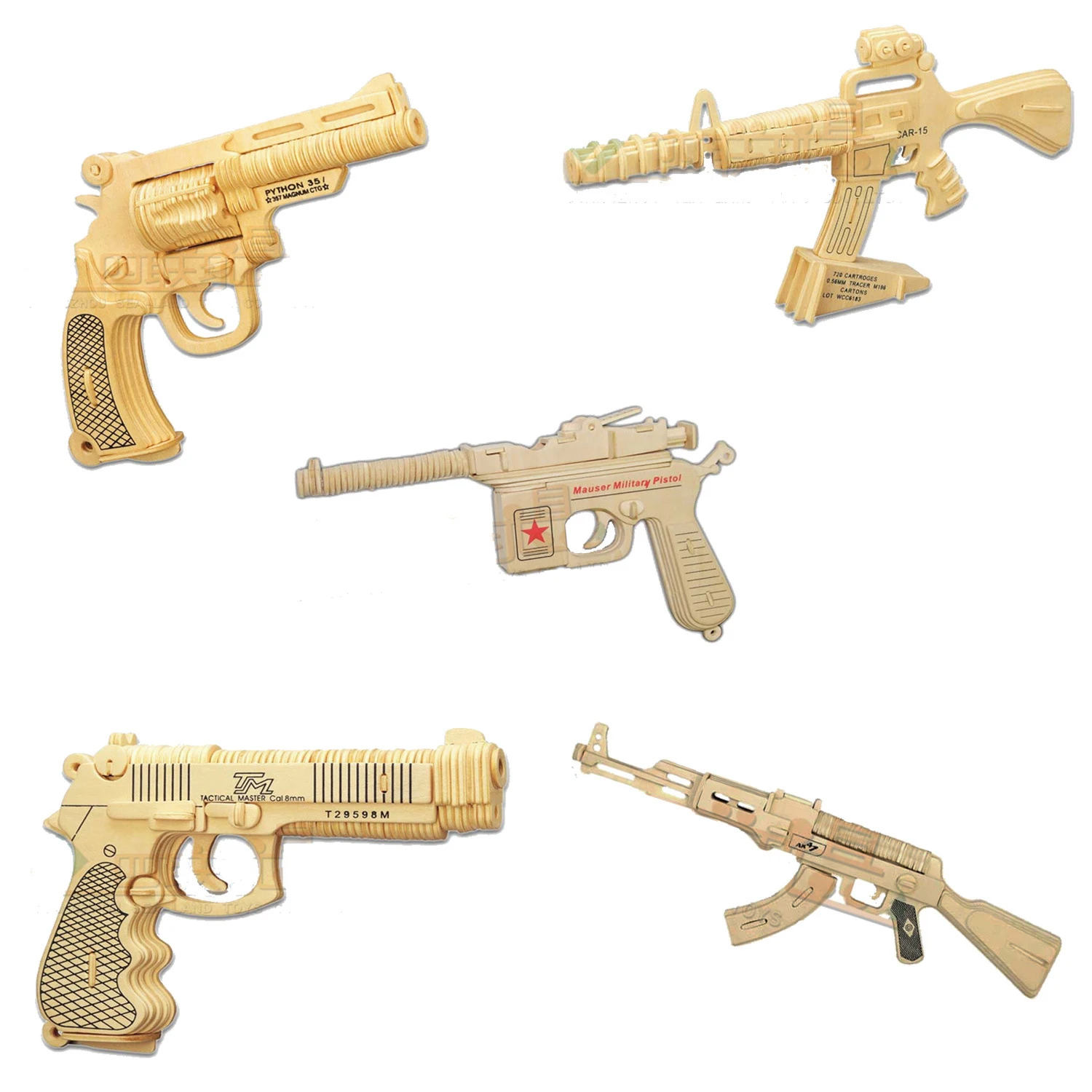 3D wooden firearms jigsaw puzzle wooden gun jigsaw puzzle toy
