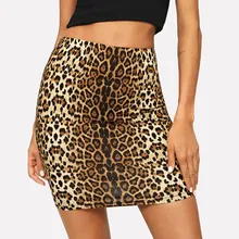 Новое поступление юбка-карандаш женские сексуальные Клубные юбки мини Леопардовый принт Высокая талия облегающая юбка gonne donna