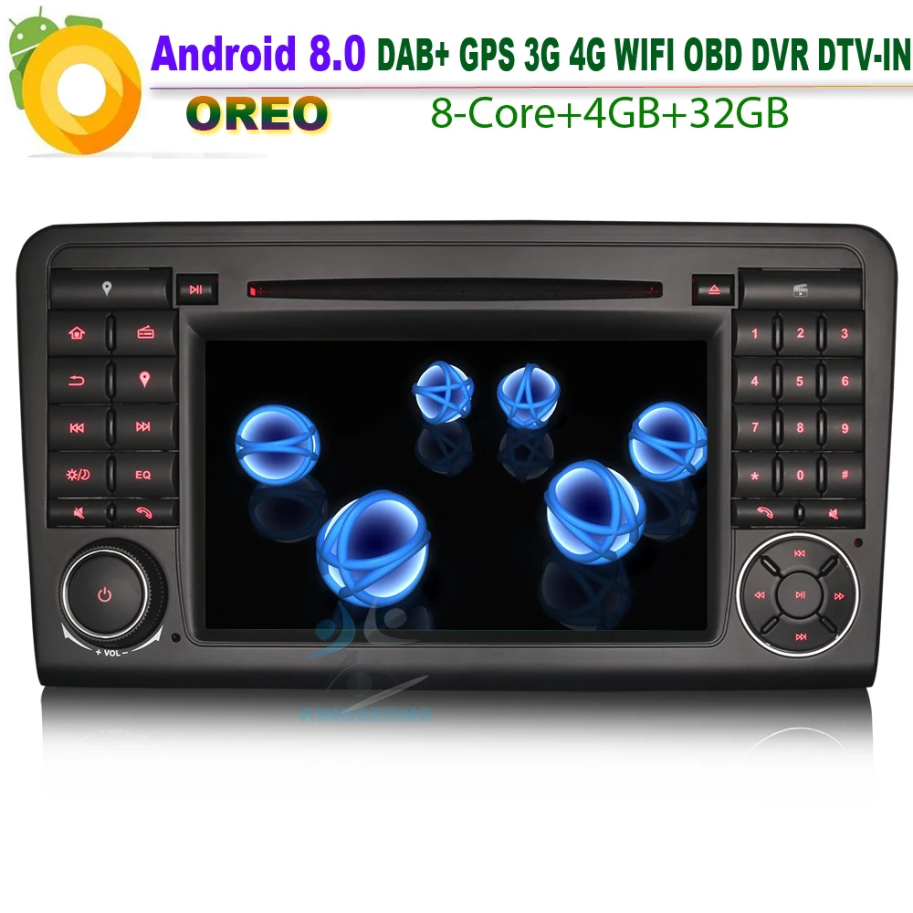 DAB + Android 8 0 Автомагнитола GPS CD WiFi 4G DVD SD OBD BT USB RDS автомобильный радиоплеер для Mercedes