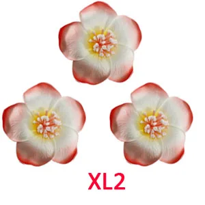 3 шт 4 см/6 см/8 см/10 см/12 cmFoam Гавайский цветок Плюмерия шпилька frangipani цветок свадебные зажимы для волос - Color: XL2