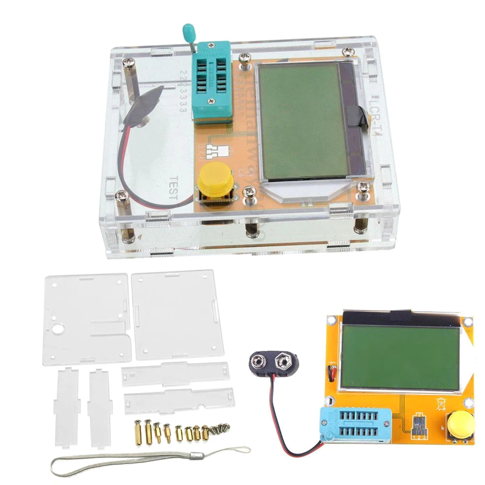 

Transistor Tester LCR-T4 Mega328 M328 Multimeter Diode Triode Capacitor ESR Meter MOS PNP/NPN L/C/R +box