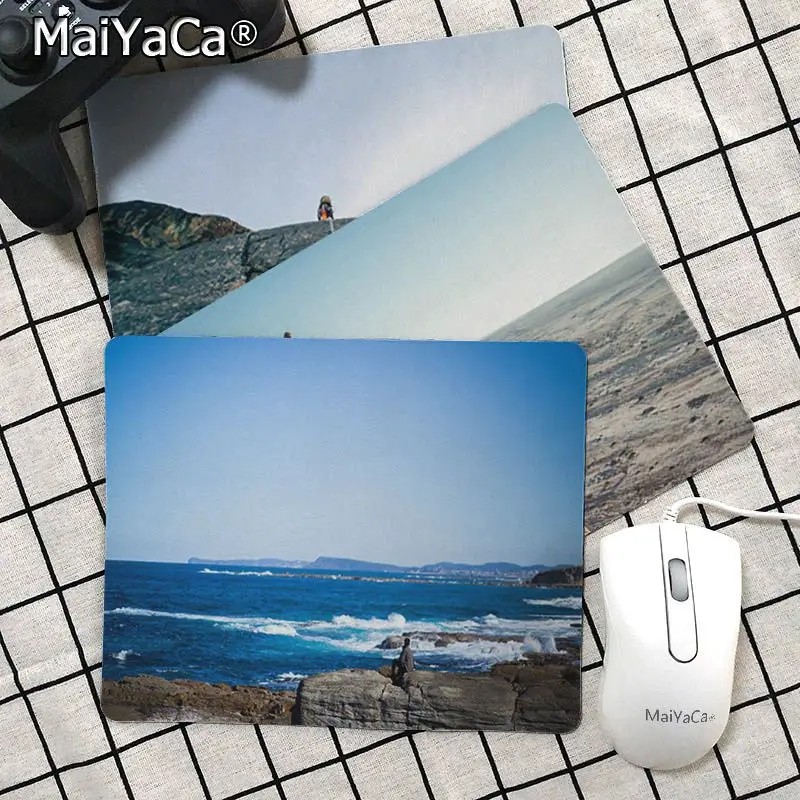 

Maiyaca In Stocked Man sitting on the edge of a cliff Comfort Mouse Mat Gaming Mousepad Smooth Writing Pad Desktops mouse pad