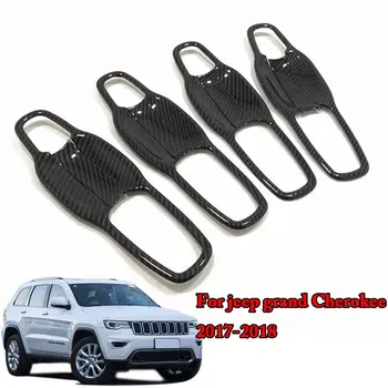 

8pcs ABS Car Side Door Handle Bowl Cover Trim Fit For Jeep Grand Cherokee 2014 2015 2016 2017 2018 Accessories Car Styling