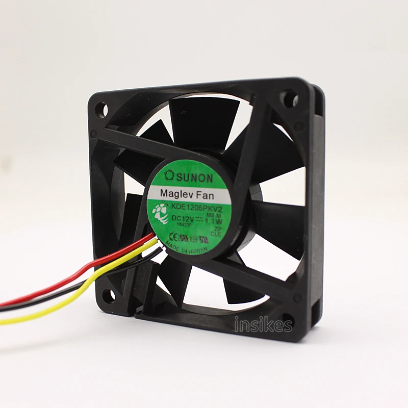 KDE1206PKV2 Ультра тихий вентилятор охлаждения DC 12V 1 W 3300RPM 6020 6 см 60*60*20 мм 3