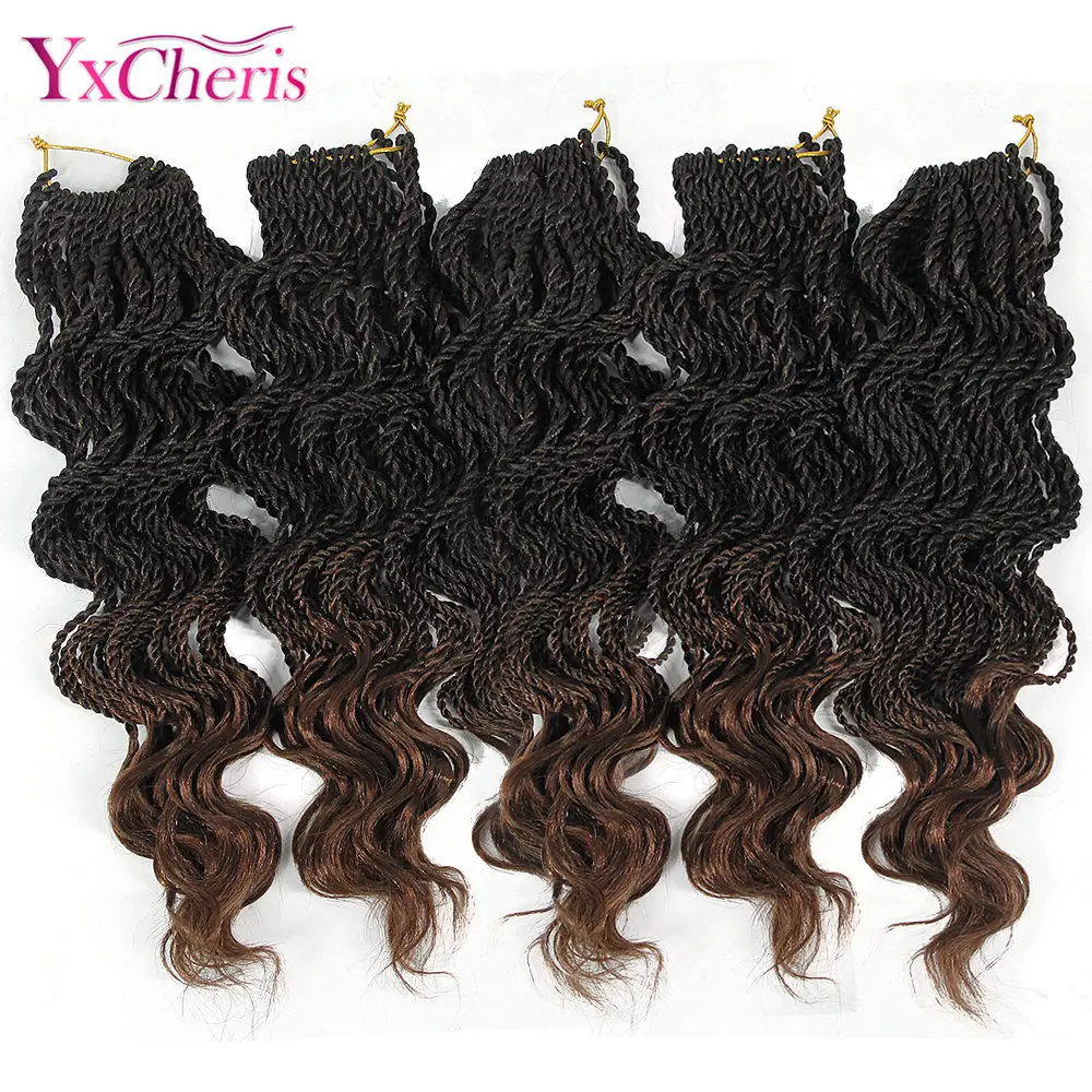 YxCherisHair косички для вязания крючком 30 прядей Омбре синтетические плетения