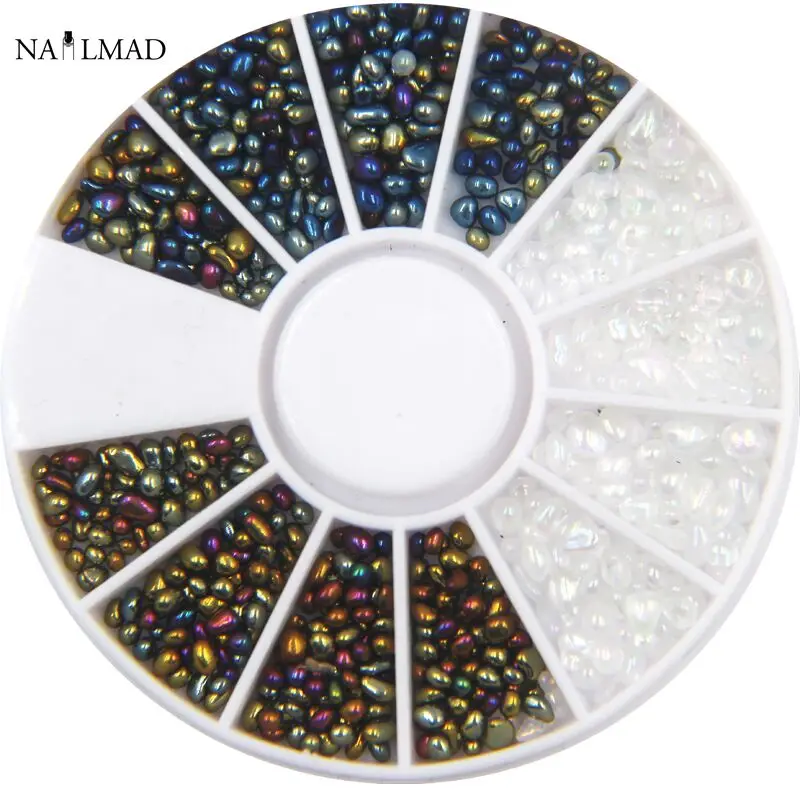 

1box NailMAD Chameleon Mini Stones Nail Decorations Irregular Beads Tips Nail Decoration