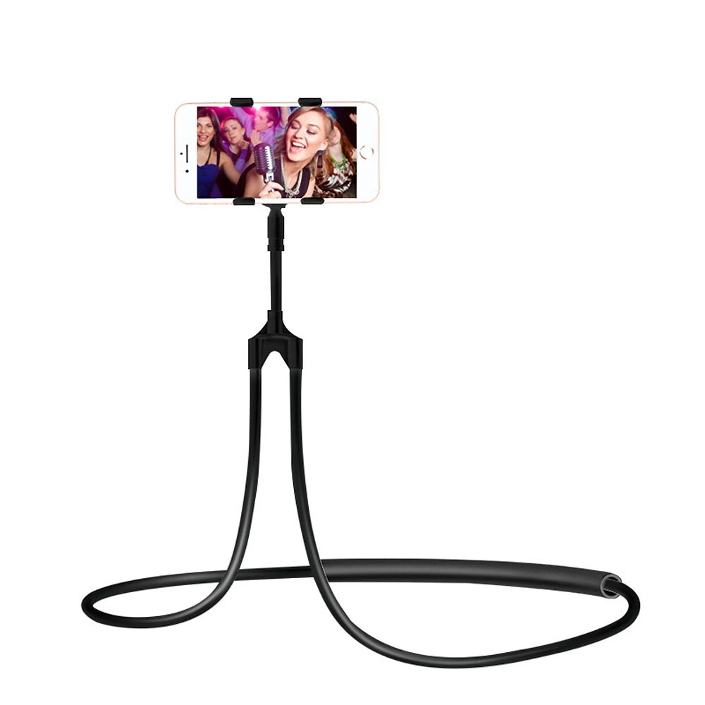 

Flexible Mobile Phone Holder Hanging Neck Lazy Necklace Bracket Bed 360 Degree Smartphone Holder Stand For iPhone Xiaomi Huawei