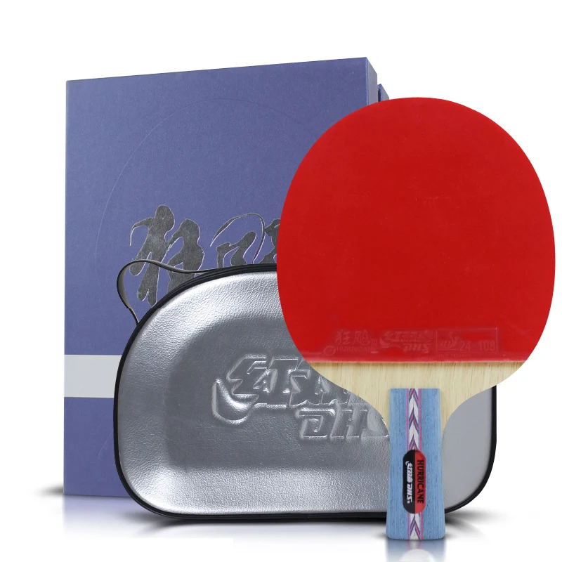

DHS HURRICANE NO.1/2 Table Tennis Racket Ping Pong Paddle FL/CS pimple in rubber rackets quick attack with loop for Tournament