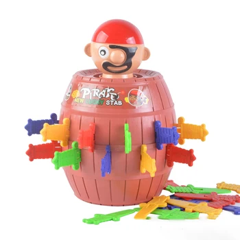 

24Pcs Knife Kids Funny Gadget Pirate Barrel Game Toy Children Lucky Game Gadget Jokes Stab Pop Up Toy Tricky Pirate Barrel Game