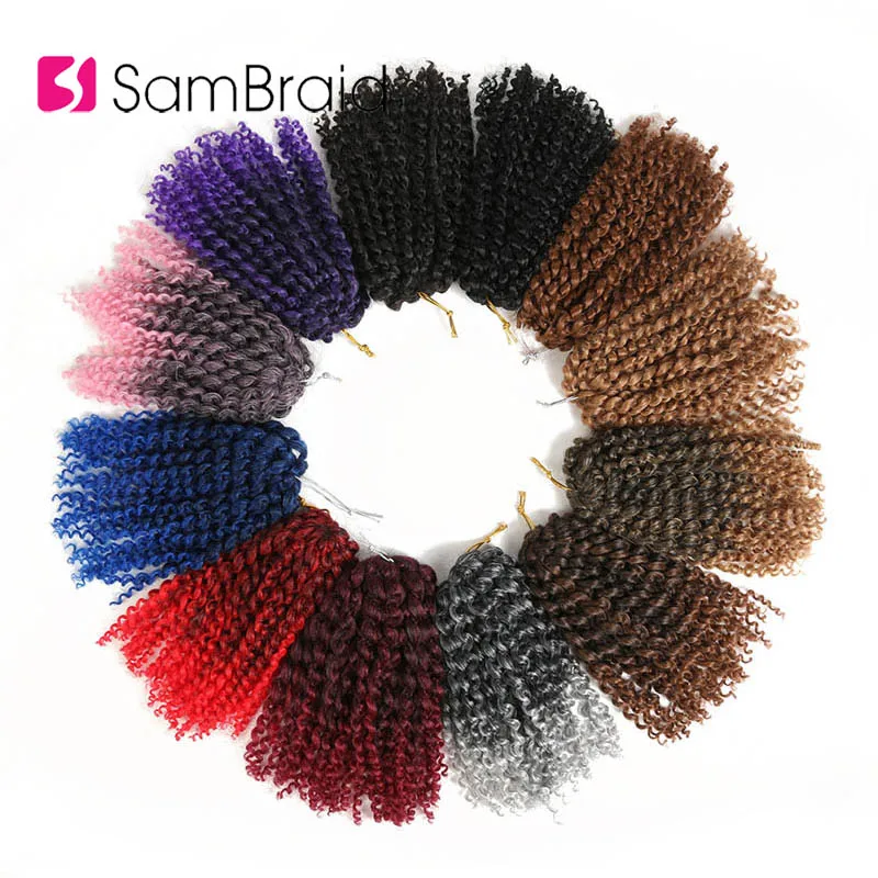 SAMBRAID kinky Twist Hair Crochet Braids 8 inches 