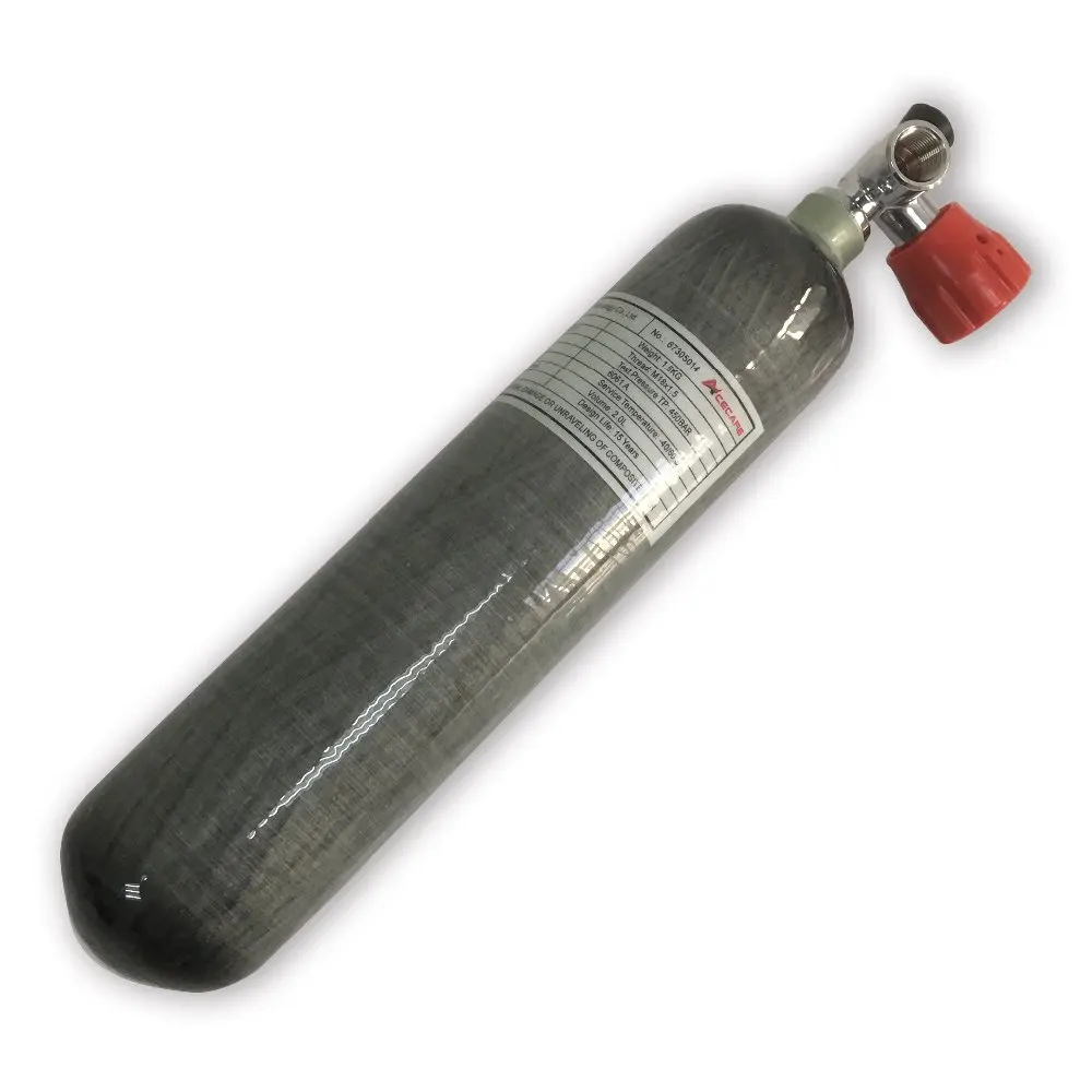 2018 HOT Sell 2L 4500Psi Carbon Fiber Air Tank 30Mpa PCP Bottle Gas Cylinder with Valve Drop Shipping-A