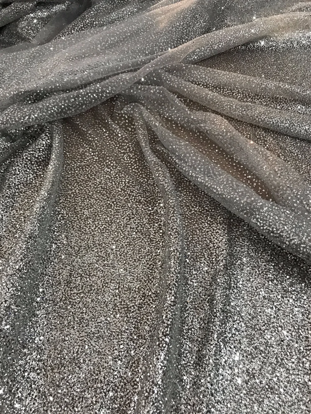 sparkly SYJ 1216117 glitter African net guipure fabric with glitter