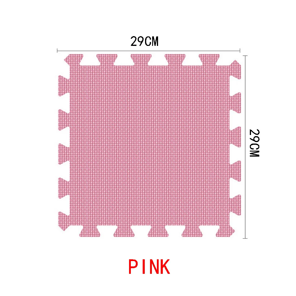 Детский коврик-пазл из пенополистирола EVA 18, 24or36/Лот, блокирующая плитка для упражнений, напольный ковер для детей, 29x29 см, толщина каждого спортивного зала 8 см - Цвет: pink