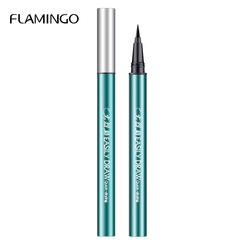 

Flamingo 2019 Eye Liner Waterproof Fast/Quick Dry Liquid Eyeliner High Quality Profession Cosmetics Black Eyeliner Pencil 7002