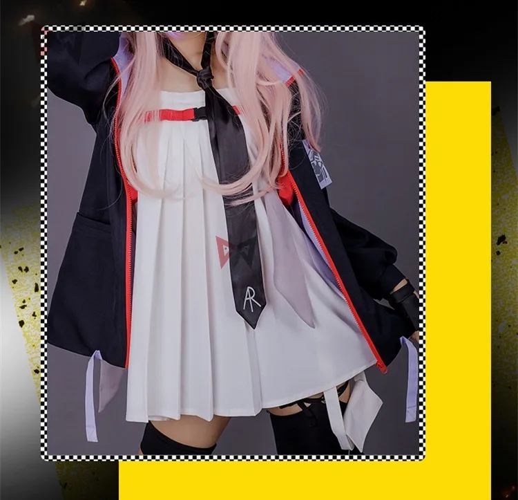 New Girls' Frontline cosplay costume ST-AR15 cos fashion coat bag set wig tie glove uniform clothing for girl women anime set