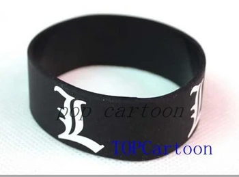 

Free Shipping 20 pcs Popular Death Note Wristband Silicone Promotion Gift Filled In Color Bracelet s85