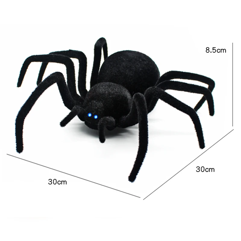 

30CM Remote Control Realistic RC Spider Scary Toy Prank Model A Giant Black Widow Spider Halloween Toy GiftsInfrared
