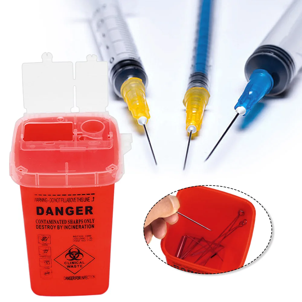 

Tattoo Waste Box Medical Waste Bin Needle Waste Box Trash Container with Lid