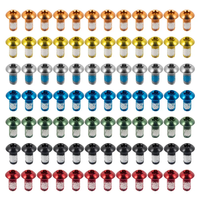 

2017 CHOOSE Multicolor Mtb Bike Disc Brake Rotors Bolts M5*10 mm Steel Bicycle Rotors Screws 12 piece / lot