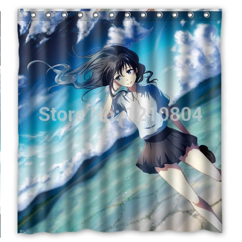 POOKOO!! Anime Girl At The Beach Karo Personalized Custom Shower Curtain Bath MORE SIZES GOOD GIFT!! | Дом и сад