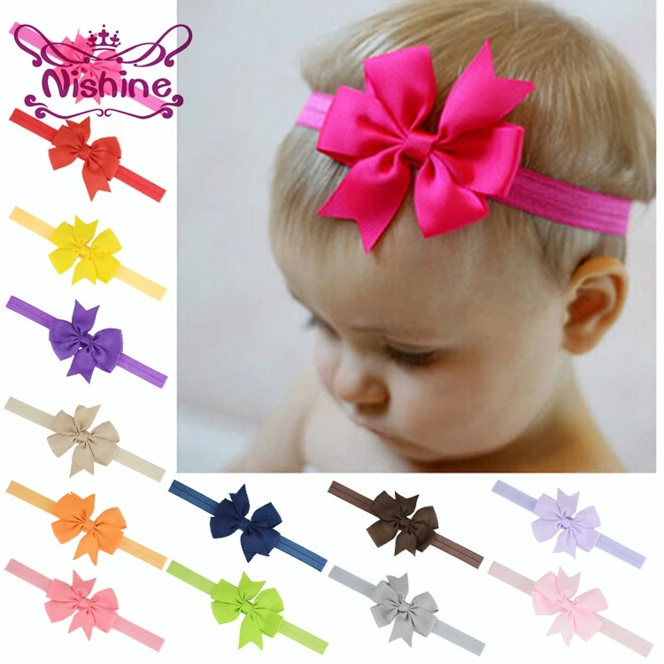 

Nishine 20Pcs Fashion Ribbon Bow Headband Baby Girls Bowknot Headbands Hair Bands Hair Ties Hair Accessories(Color:20 Colors)